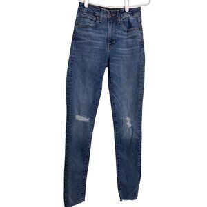 Levi's 721 High Rise Skinny Distressed Jeans Size 24/30 Stretchy Denim NWT $98